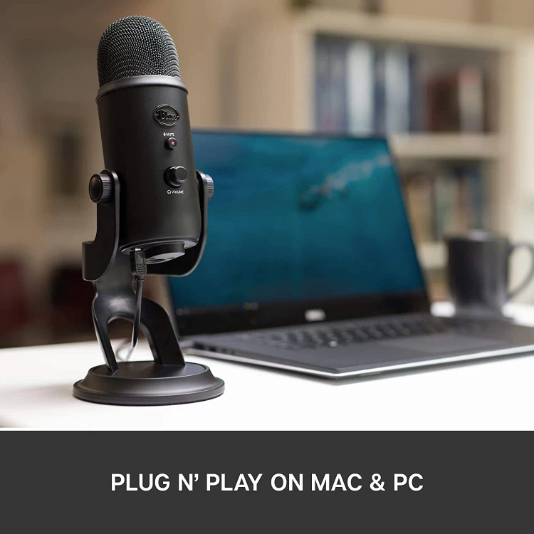 Blue Yeti Microphone For Podcasting Is Plug & Play On Mac And PC