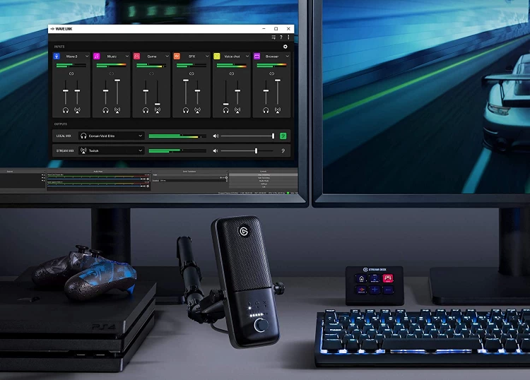 Elgato Wave:3 Connected To Desktop For Streaming